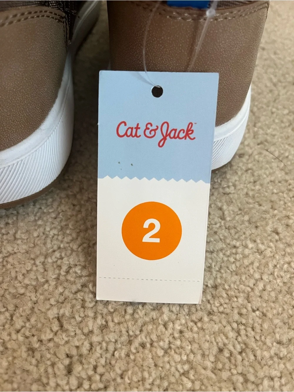 Cat & Jack Tan/Brown High-Top Lace-Up Kids Boots